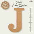 thumbnail image 4 of Plaid Unfinished Wood 5" Letter, J, 4 of 7