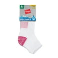 thumbnail image 4 of Hanes  Ankle Socks 6-Pack Extended Sizes Women Lightweight Breathable  Cotton  8-12, 4 of 5