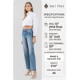 thumbnail image 5 of Flying Monkey - High Rise Wide Leg Jeans with Trouser Hem (32" Full Length) - F5391, 5 of 9