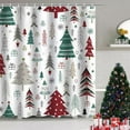 thumbnail image 2 of Christmas Shower Curtain, Christmas Tree Shower Curtain Set, Winter Shower Curtains for Bathroom, Xmas Tree Snowflake Bathroom Shower Curtain Sets, Shower Curtains Bathroom Decor 72x72 inch, 2 of 6