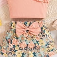 thumbnail image 6 of Gubotare Baby Girl Outfits Toddler Baby Girls Summer Clothes Smocked Short Sleeve T-Shirt Tops Ruffled Plaid Short Sets Cute Outfits 2Pcs 6 9 12 18 24 Months 2T 3T 4T 5T (Light Pink,5-6 Years), 6 of 9