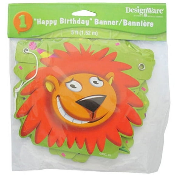 Jungle Frolic Happy Birthday Banner (1ct)