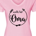 thumbnail image 4 of Inktastic World's Best Oma Women's V-Neck T-Shirt, 4 of 5
