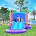 thumbnail image 2 of HeroKiddo Enchanted Forest Tobogán Acuático de Grado Comercial con Piscina para Niños y Adultos (con Soplador), Aro de Baloncesto, Interior Al Aire Libre, Combinación Seca y Húmeda, Inflable, Fiesta d, 2 of 5