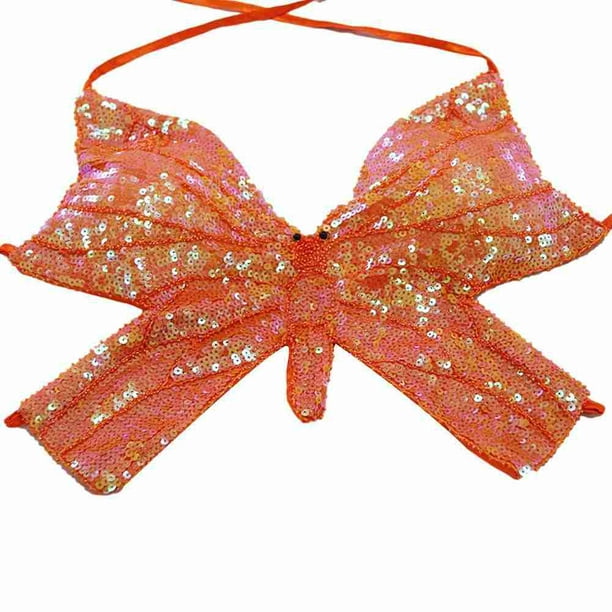 Butterfly Sling Bra Stage Sequin Butterfly Top O6A8 