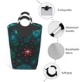 thumbnail image 2 of DouZhe 50L Rectangular Laundry Basket, Green Spiral Mandela Prints Waterproof Foldable Laundry Hamper with Aluminum Handles, 2 of 6