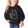 thumbnail image 2 of WXLWZYWL Fall Sweatshirts for Little Girls 2-9 Shirt Casual Round Neck Long Sleeve Graphic Cat Printed Shirts Fall Winter Tunic Tops for Girls 2-9 Years, 2 of 3