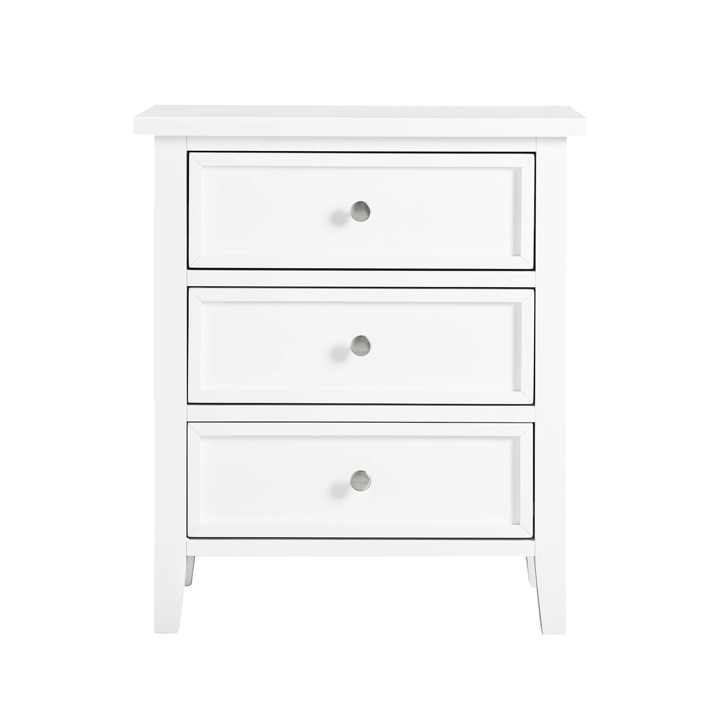 Comfort Pointe Lennon 3-drawer White Wood Storage Nightstand