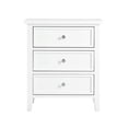 thumbnail image 3 of Comfort Pointe Lennon 3-drawer White Wood Storage Nightstand, 3 of 10
