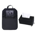 thumbnail image 1 of Bolsa colgante para asiento trasero de coche, impermeable, antipatadas, organizador multifunción para tabletas, porta agua y comida con organizador de pañuelos (negro), 1 of 7