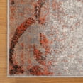thumbnail image 4 of Superior Bristol 2' 7" x 10' Indoor Runner Rug, Abstract Damask Rugs for Living Room Bedroom, Rust, 4 of 5
