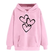 Huaizzzy Women's Oversized Pullover with Hood Loose Long Sleeved Sweatshirt with Pockets Cat Print Hoodie Sweatshirt Thin Womens Hoodies Pullover Long Hoodie for Women Women Sweat Shirts Space Tunic