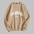 thumbnail image 3 of Fall Sweatshirts for Women 2025 Los Angeles Sweatshirt Casual Long Sleeve Crewneck Graphic Sweatshirt Pullover Tops, 3 of 4