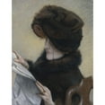 thumbnail image 2 of James Tissot 12x14 Gold Ornate Wood Frame and Double Matted Museum Art Print Titled - La Liseuse (1883), 2 of 4