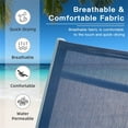 thumbnail image 5 of Outdoor Chaise Lounge Chair Set of 2, Patio Recliner Chairs with Adjustable Backrest and Removable Pillow, Tanning Chair for Beach, Pool, Sunbathing, Blue, 5 of 6
