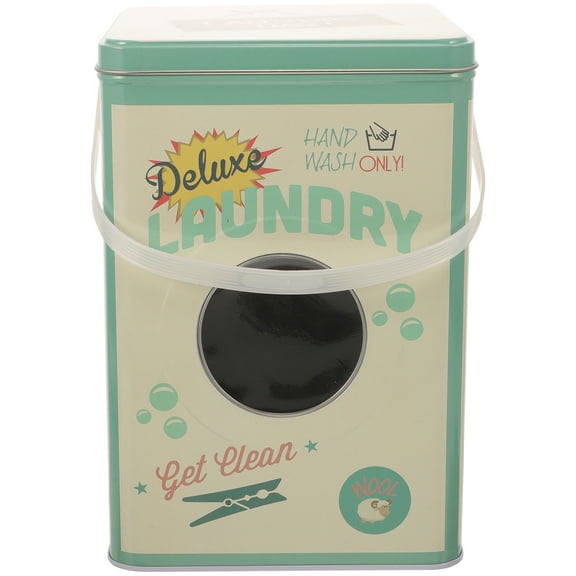 Raindrops Reusable Laundry Detergent Bucket Storage Container With Lid for Washing Powder 1 Set