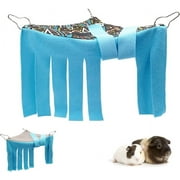 Guinea Pig Hideout Hideaway Corner Fleece Toys Cage Accessories, Geo/Gray