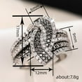 thumbnail image 4 of APIPEE Classic Wedding Cocktail Gift for Wife For Women Comfortable Fit Shiny AAA Zircon Cubic Zirconia Ring Thoughtful Surprise Comes in Elegant Box, 4 of 6