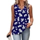 thumbnail image 5 of Mujeres sin mangas Tops verano no posicionado impreso rayas V-cuello capa base blusa casual, Mujeres V-cuello de verano Tops, 5 of 6
