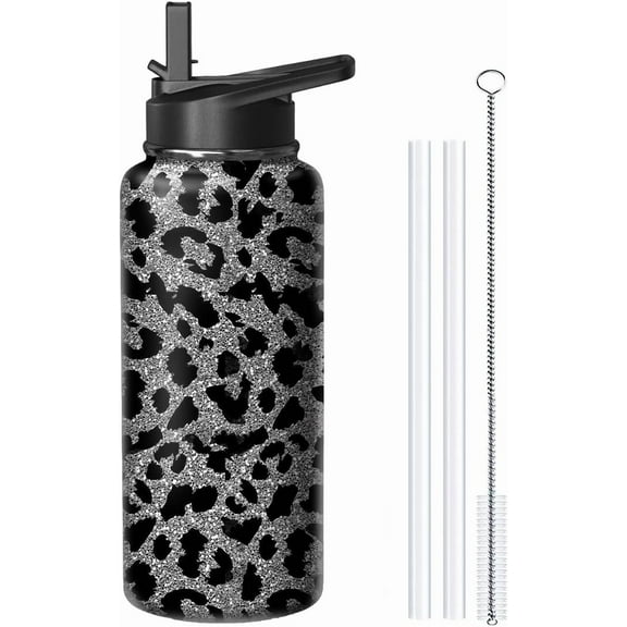 40oz Mushroom Water Bottle with Handle and Flip Straw, Sports Stainless Steel Insulated Cup Travel Coffee Mug Tumbler, Birthday Mothers Day Chritmas Gifts for Women