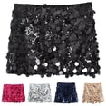 thumbnail image 3 of Women Glitter Sequins Sexy Short Skirt Party Skirts Goth Spring Summer Clothing, 3 of 5