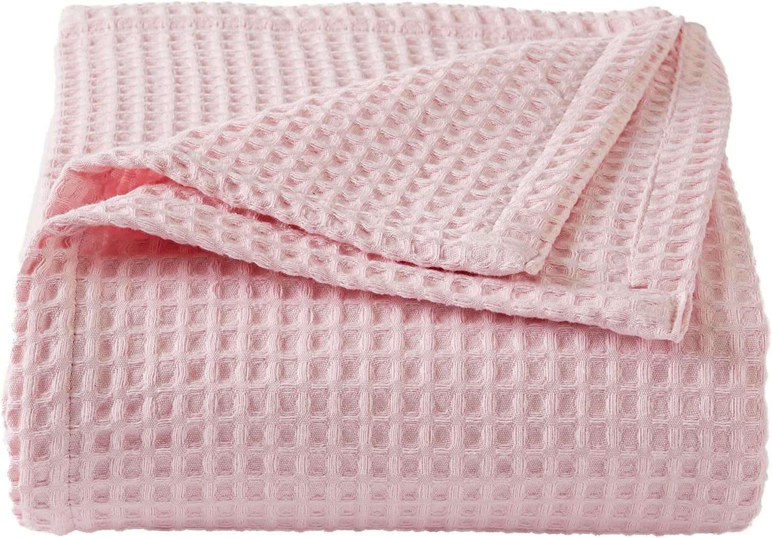 100 Cotton Waffle Weave Bed Blanket Soft, Breathable, and