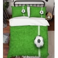 thumbnail image 1 of 3D Green Football Soccer Quilt Cover Set Bedding Set Pillowcases 58, 1 of 2