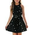 thumbnail image 3 of Girls Summer Sundress Sleeveless Polka Dot Summer Dress with Belt Casual Cute Sundress for Kids Ages 4 to 12 ,Sie:140, 3 of 6