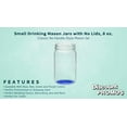 thumbnail image 2 of 10 Small Color Mason Jars Set, 8 oz. - Durable Glass, Mini, Colored Bottom - Blue, 2 of 5