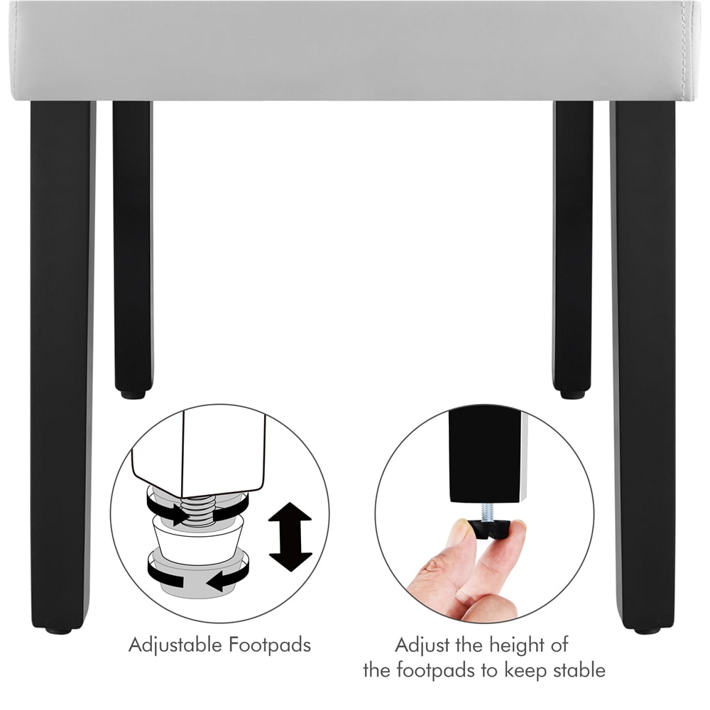 Alden Design Dining Chair, Set of 2, White