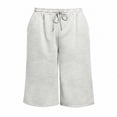 thumbnail image 5 of uvwlwu Men Baggy Capri Sweatpants Elastic Waist Loose Athletic Shorts with Side Pockets for Workout Gym Daily Casual Wear,S, 5 of 6