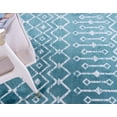 thumbnail image 3 of Unique Loom Mamounia Moroccan Trellis Rug Turquoise/Ivory 3' 3" x 5' 3" Rectangle Geometric Tribal Perfect For Living Room Bed Room Dining Room Office, 3 of 3