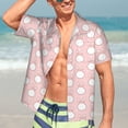 thumbnail image 3 of Wukai Cute Rabbit Men's Hawaiian Shirt Short Sleeve Casual Button Down Summer Beach Aloha Shirt Tropical Print Holiday Party, 3 of 8