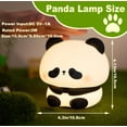 thumbnail image 3 of Panda Night Light, Led Squishy Panda Novelty Lamp, 3 Level Dimmable Nursery Nightlight, Rechargeable Touch Lamp for Breastfeeding Toddler Baby Kids Decor,Cool Gifts Panda Datou, 3 of 5