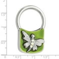 thumbnail image 2 of Silver tone Dragonfly With Crystals Olive Enamel Key Ring Fob - Key Chain for Men, 2 of 5