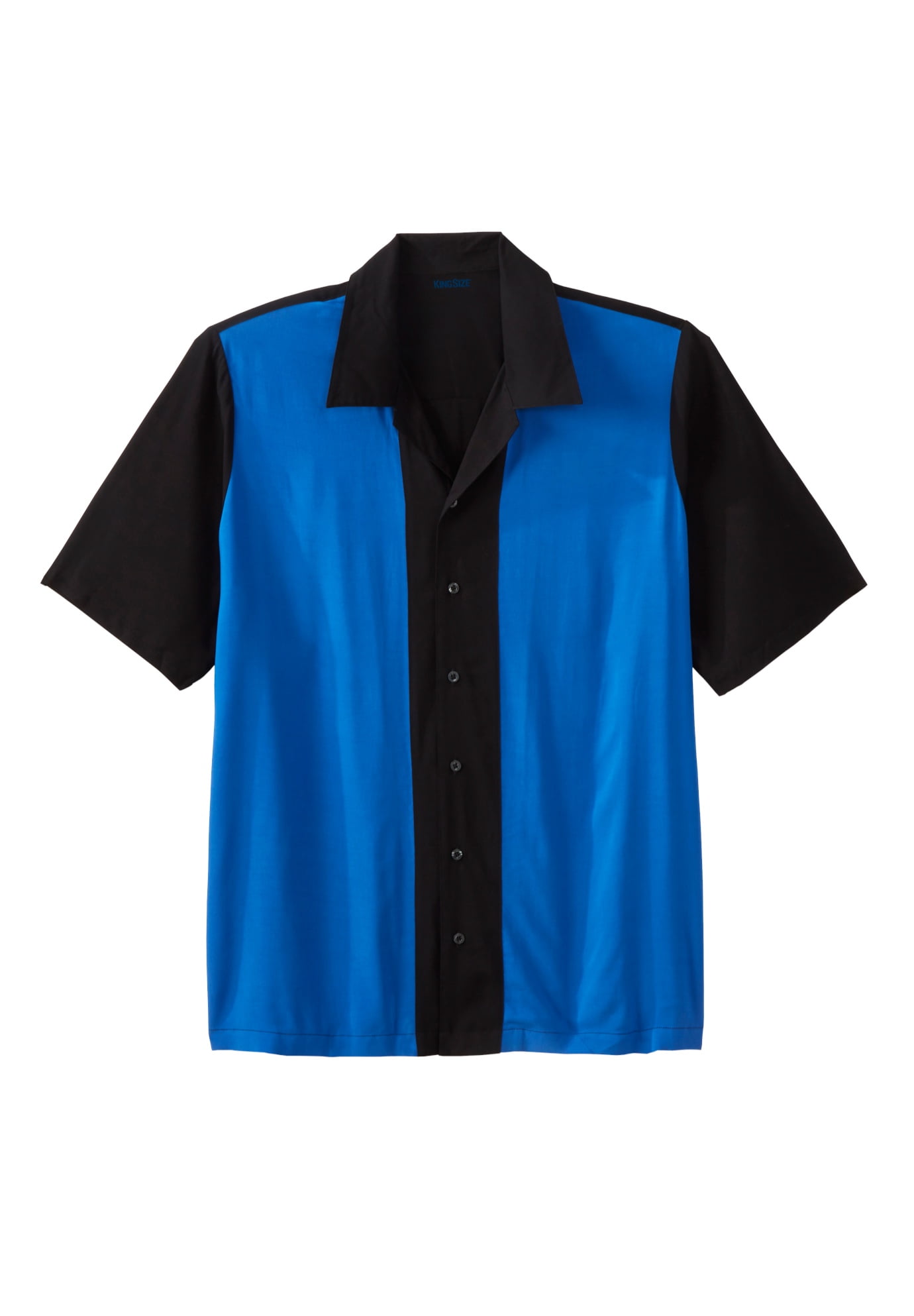 Kingsize Men's Big & Tall ShortSleeve Colorblock Rayon Shirt