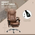 thumbnail image 4 of Vinsetto Massage Office Chair, High Back Reclining Desk Chair, Brown, 4 of 8