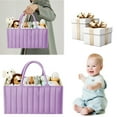 thumbnail image 6 of Halloween Portable Baby Diaper Caddy Organizer Nursery Diaper Wipes Storage Bag Casual Handbag (Purple), 6 of 10