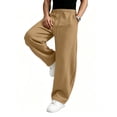 thumbnail image 5 of Men's Baggy Sweatpants Wide Leg Lounge Cotton Casual Jogging Pants | High waist drawstring athletic outfits 3XL, 5 of 8
