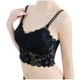 thumbnail image 2 of Lace Bras for Women No Underwire Lightweight No Show Longline Bralettes Ladies Trendy Solid Color Stretchy Pullover Breathable Underwear Bra, 2 of 7