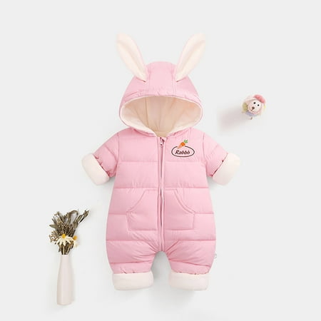 

Simplmasygenix Children s Day Baby Romper Clearance Toddler Children s Down Padded Cotton-padded Clothes Girls Baby Ears Warm Jacket Coat Jumpsuit Romper