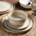 thumbnail image 3 of AmorArc Ceramic Dinnerware Sets for 8, 24 Pieces Stoneware Plates and Bowls Sets, Scratch Resistant Dishes, Dishwasher & Microwave Safe, Reactive Glaze-Cappuccino (Service for 8), 3 of 8