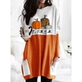 thumbnail image 2 of XCHQRTI Stitching Color Womens Sweatshirts With Pocket Merry Christmas Graphic Pullover Long Sleeve Mid Length Top, 2 of 3