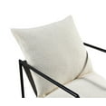 thumbnail image 2 of BedLuxury Accent Chair Metal Framed Armchair with Shredded Foam Cushioning for Living Room, White, 2 of 5