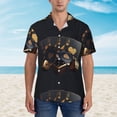 thumbnail image 2 of Gukieu Casino Cards Poker Print Men's Short-sleeved Shirts, Button-down Lapel Hawaiian Shirts, T-shirts, Beach Vacation Summer Casual Wear,Medium, 2 of 7