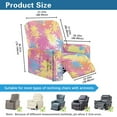 thumbnail image 7 of Xoenoiee Colorful Palm Tree Pattern Recliner Slipcovers for Living Room, 4 Pieces Stretch Jacquard Recliner Chair Cover Soft Fitted Recliner Protector with Elastic Bottom for Kids, Pets, 7 of 7