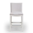 thumbnail image 4 of Comfort Pointe Arissa Snow White Fabric Upholstered Wood Counter Stool, 4 of 7