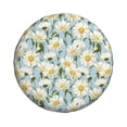thumbnail image 4 of Spare Tire Cover, White Daisy Wheel Cover Tire Covers For Trailers Car Truck Camper Universal Tire Covering Fits Diameter14"-17", 4 of 4