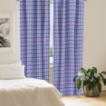 thumbnail image 2 of Ambesonne Marine Window Curtains, Ship Journey Sea Ocean, Each 28" W x 63" L, Navy Blue Red, 2 of 4