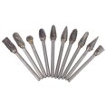 thumbnail image 4 of 1 Ensemble 10 Pcs Tête de Broyage Fichiers Rotatifs en Acier Double-Grain, 4 of 7